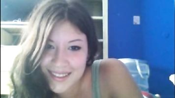 teen Skyler with Wide spread holes at home