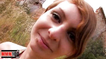 Little red head gets it brutally in her tight little ass
