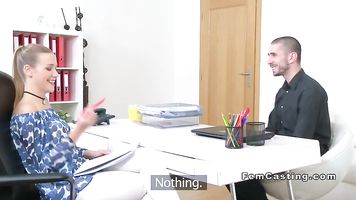 Hot female agent sucks and screws in casting office