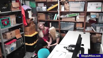 Mommy and her daughter caught stealing and fucked by LP officer on duty