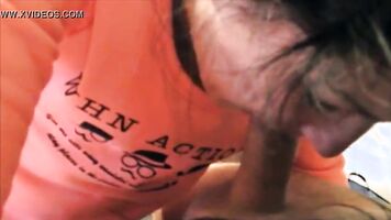 Amateur Sara gets hot cum pumped into her mouth after intense facefuck