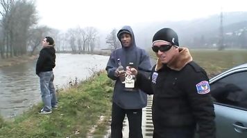 Young naive girl picked up and brutalized by a gang