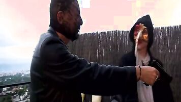 The cock of her her rapist delighted sadistically while his victim screamed from the forced family porn movie.