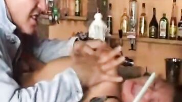 Alien gets brutally fucked and forced for a blowjob in this brutal fuck porn.