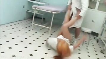A gang of three guys forced a screaming girl into a rape sex video involving a cock being sucked on brutally.