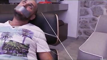 Hot wife fucked by black intruders infront of husband