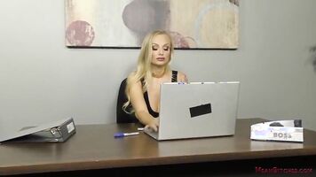 European Goddess Kayla Green Dominates Her Office Slave