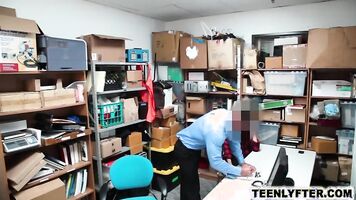 Teen thief & corrupted cops - rough threesome sex