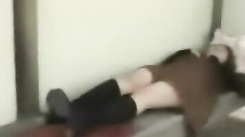 Strangers violently gangbanging a young innocent girl.