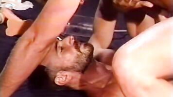 Sensual dick sucking leads to explosive anal sex in taboo gay family porn.