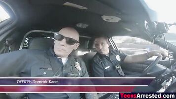 Redhead teen fucked rough by cop for prostitution at massage parlor