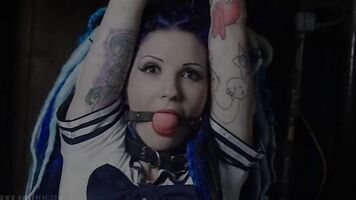 Dark Hentai - Sailor Uranus walks into a trap. Sexy teen cosplayer in bondage,