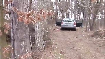 He discovers a maniac in the woods and gets his ass fucked without fear