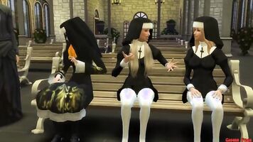 Catholic Fathers a. and Fuck the New Innocent Nuns in the Temple 3D Porn Hentai