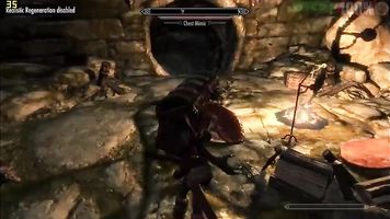 Skyrim Female Warrior Attacked in the Dungeon