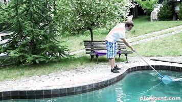 BBW Leaves Pool Boy Breathless