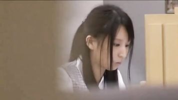 Japanese student orgasm and sex in library