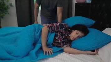 Sweet Teen Caught by Dad in Bed Anikka Eve