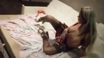 Mature milf gets gangbanged in a hardcore forced rape porn movie.